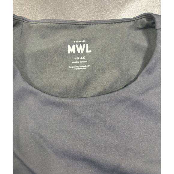 Madewell NWT MWL Form Racerback Crop Tank Top in Black Size 4X - Picture 4 of 6